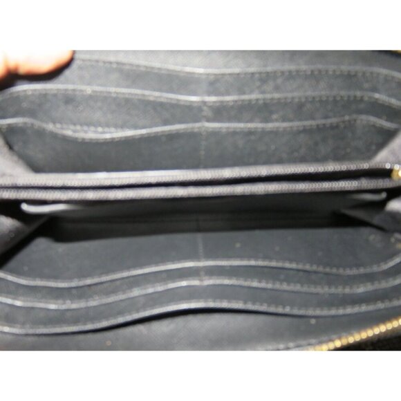 Michael Kors Jet Set Black Python Embossed Leather Zip Around Long Wallet - Picture 7 of 9